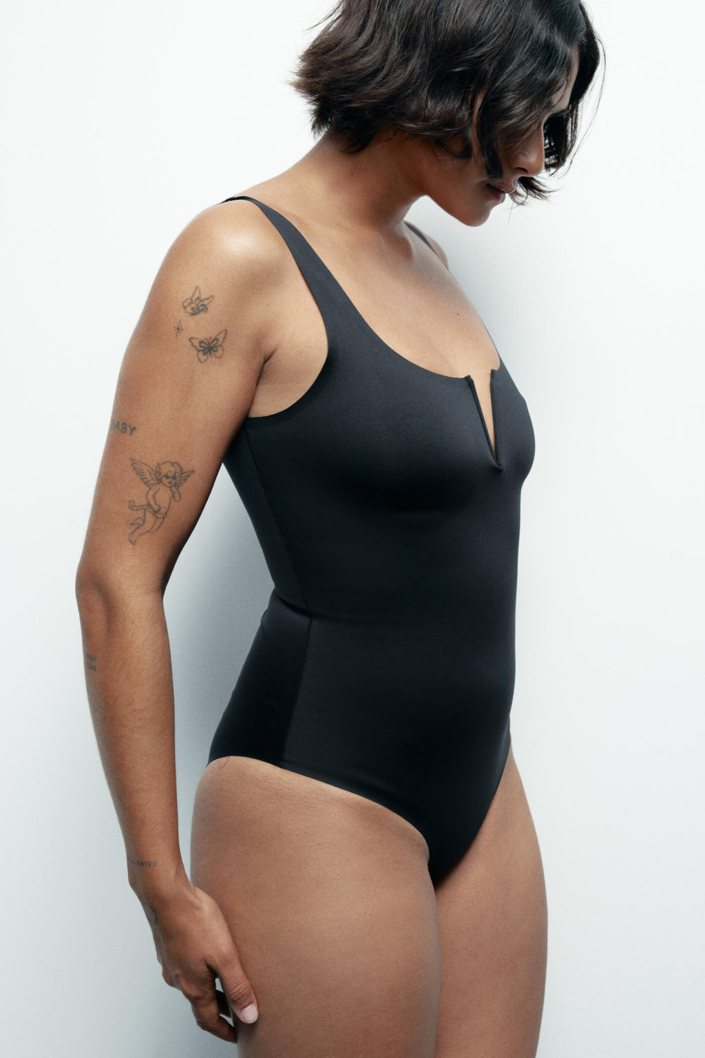 POLYAMIDE BLEND SHAPING BODYSUIT - Zara фото 3