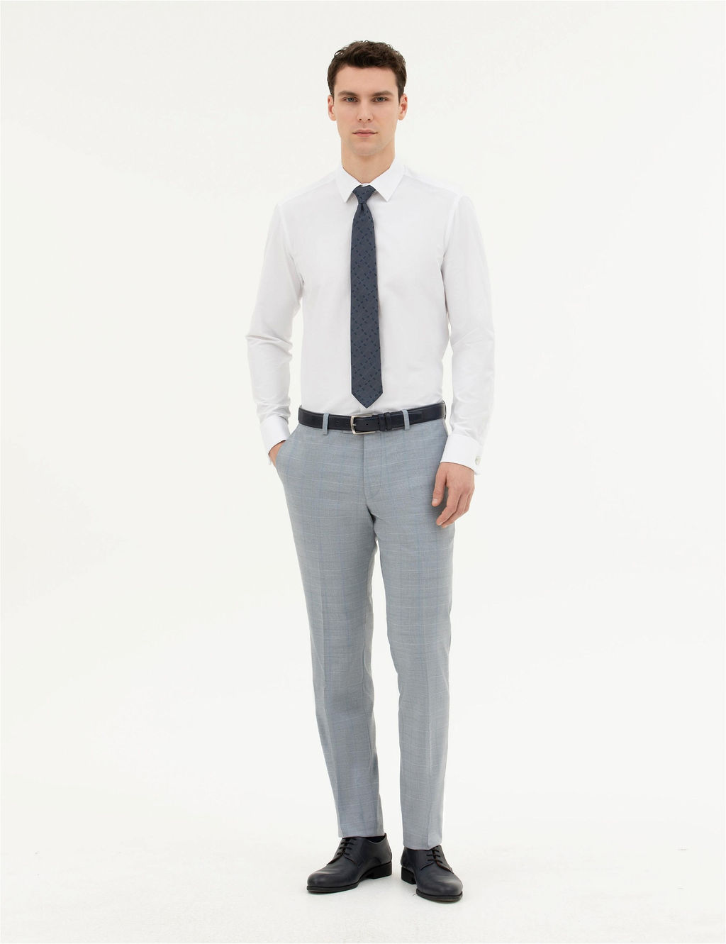 Beyaz Slim Fit Uzun Kollu Basic G_mlek - Pierre cardin фото 4