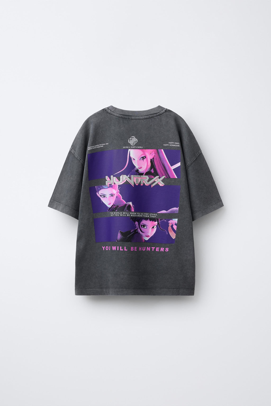 KPOP DEMON HUNTERS NETFLIX WASHED PRINT T-SHIRT - Zara фото 2