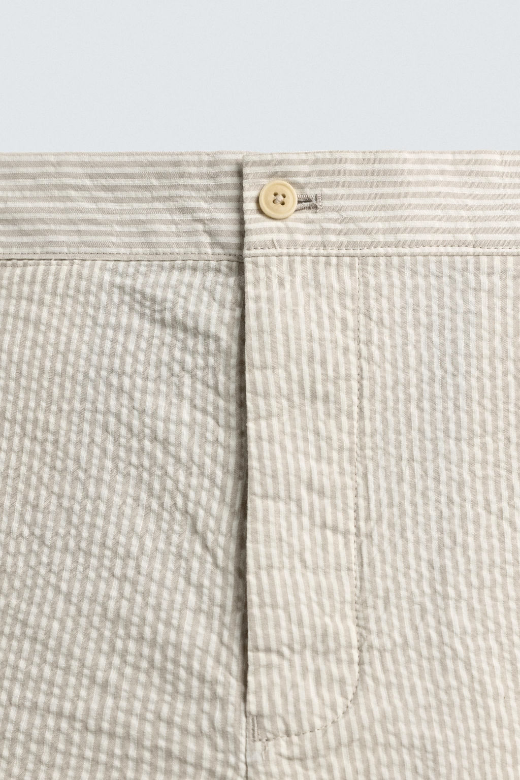 BERMUDA REGULAR FIT SEERSUCKER / Marr?n oscuro - Zara фото 8