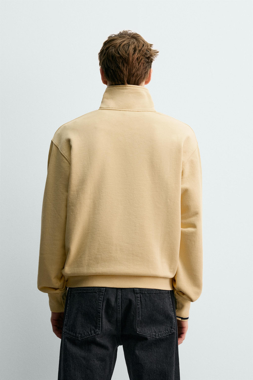 AARON LEVINE X ZARA QUARTER-ZIP SWEATSHIRT WITH TAPE DETAIL  фото 3