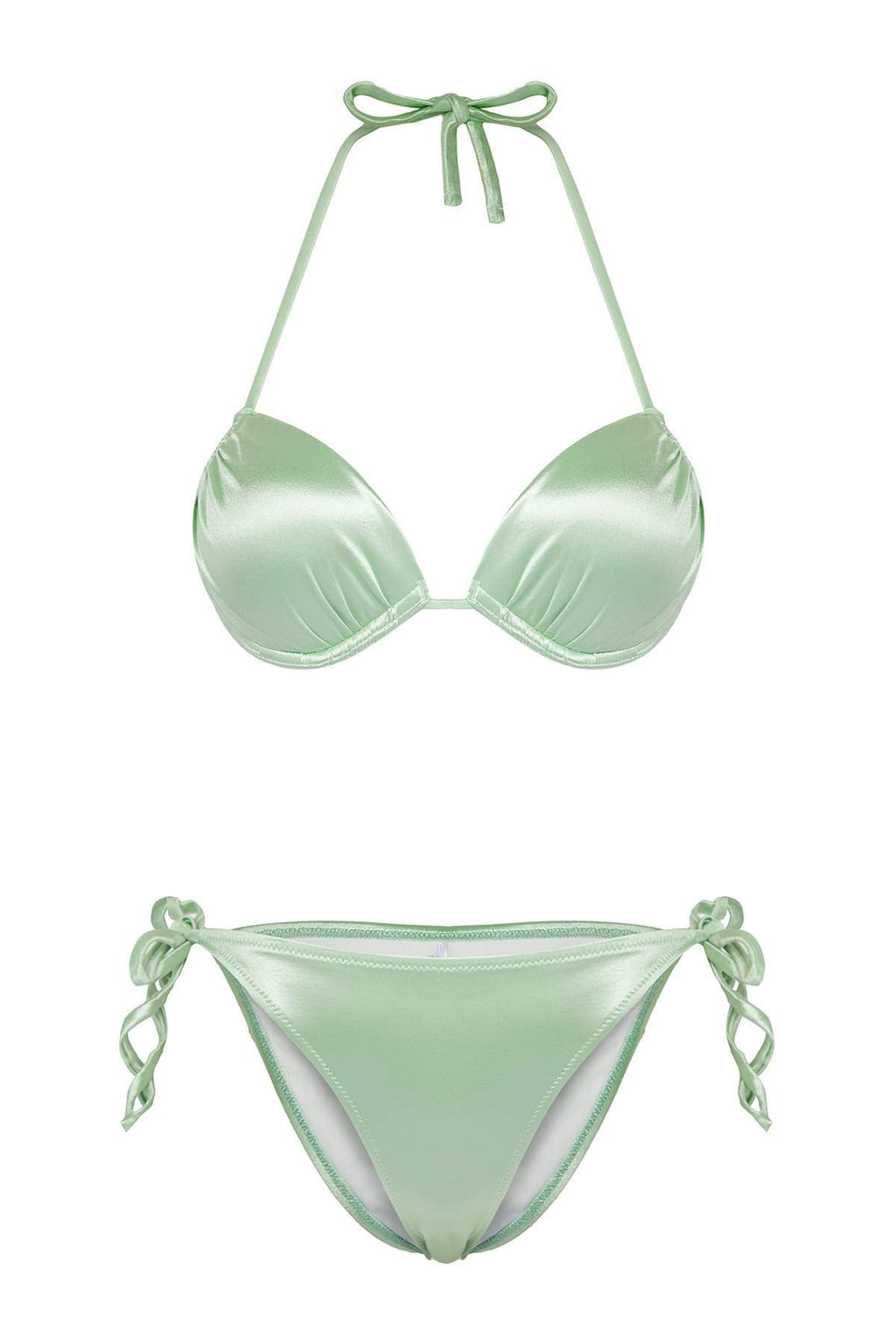 Trendyolmilla Vizon Balconette Dusuk Bel Regular Bikini Tak?m? TBESS25BT00180  фото 13