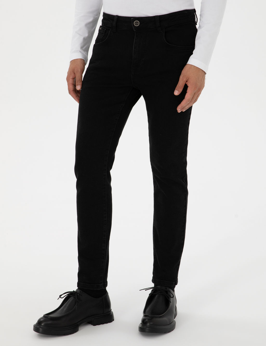 Antrasit Slim Fit Jean Pantolon