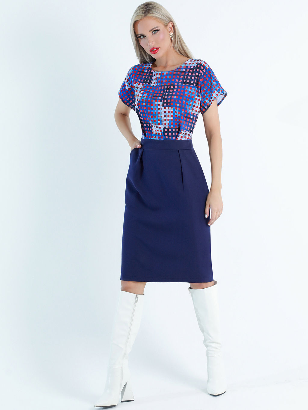 Платье 2в1 темно-синее - Dstrend фото 4