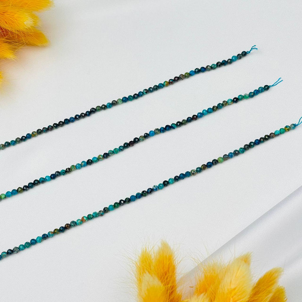 Бусины для украшений из Хризоколлы (110 бусин)