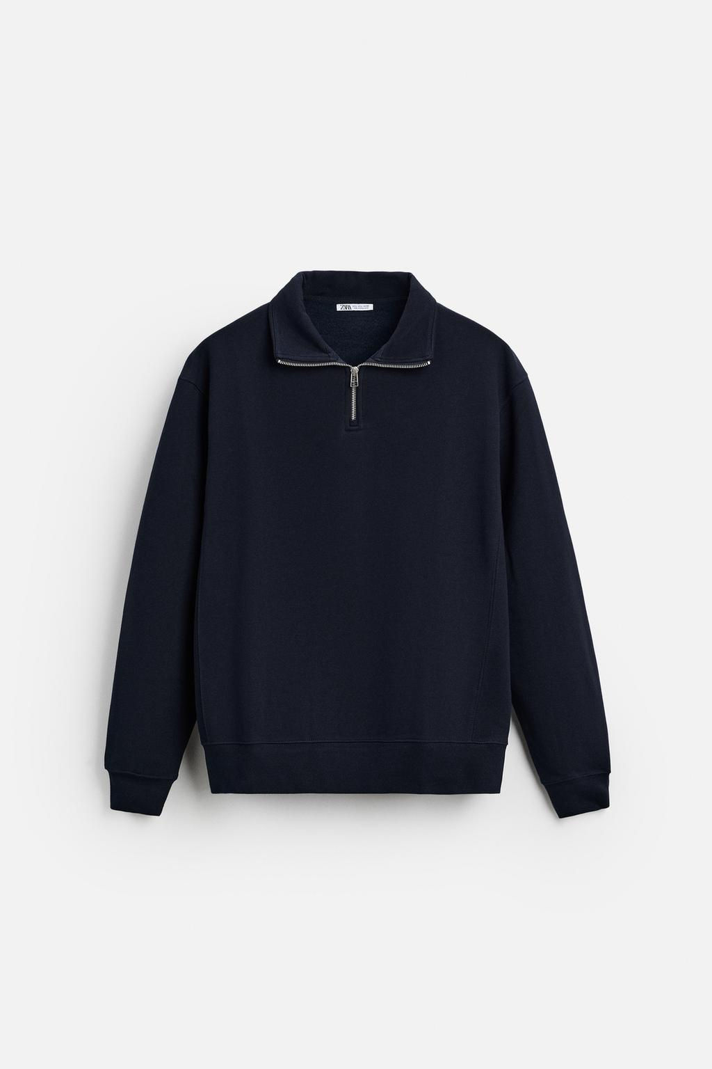 BASIC QUARTER ZIP SWEATSHIRT - Zara фото 32