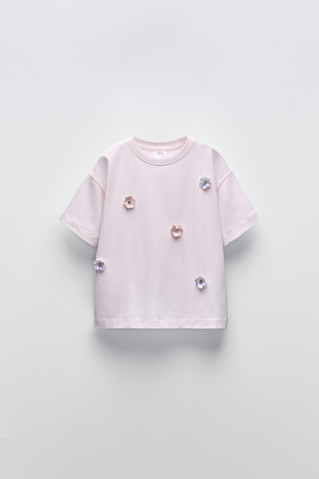 FLORAL APPLIQUE T-SHIRT - Zara фото 3