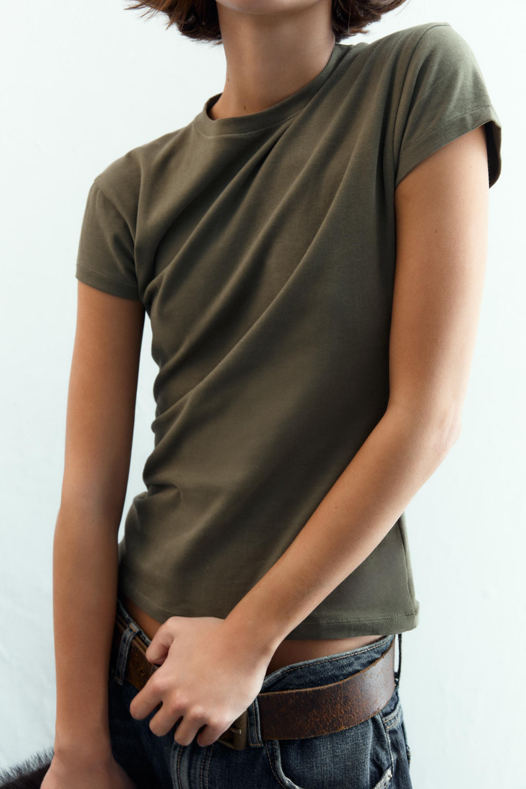 SHORT SLEEVE INTERLOCK T-SHIRT - Zara фото 2
