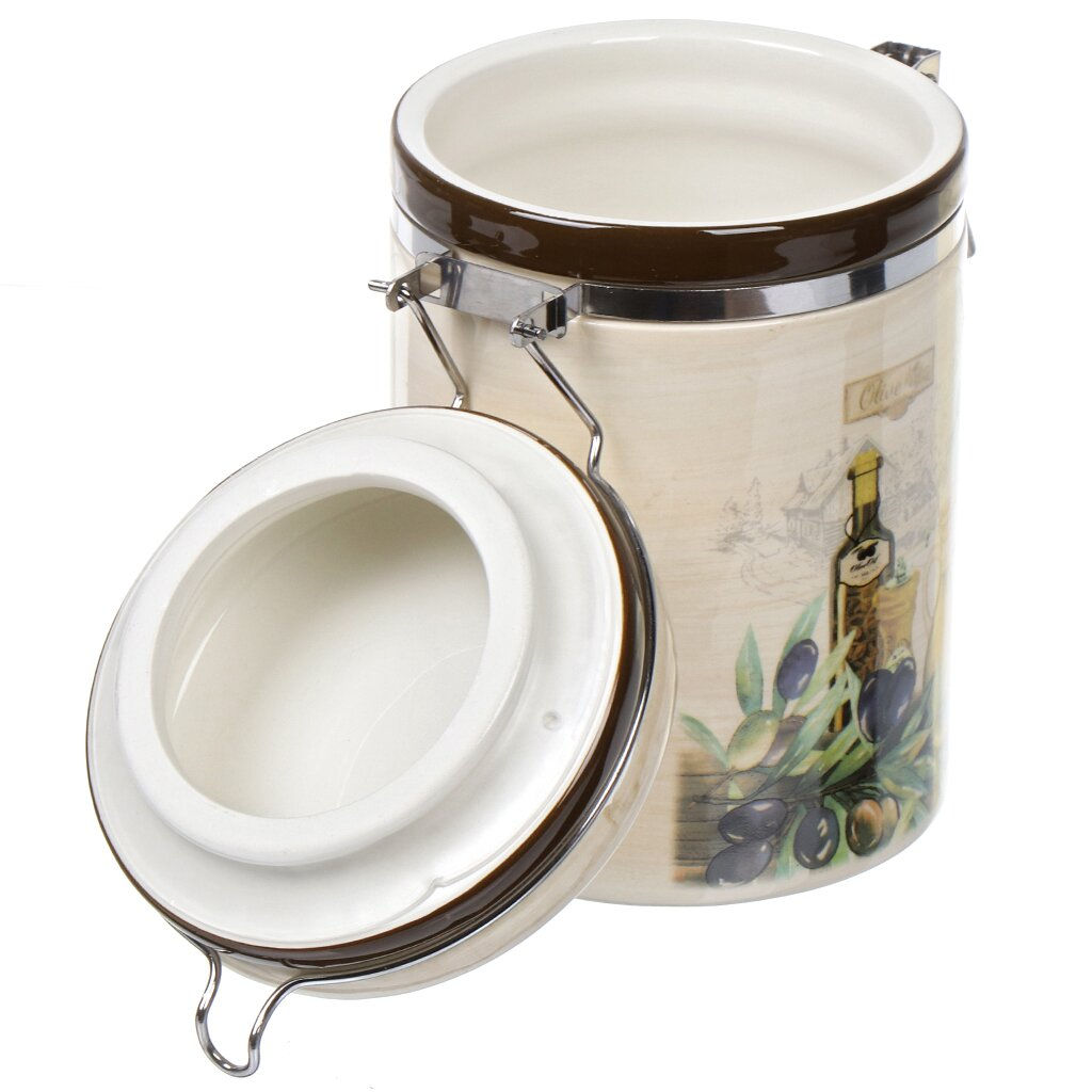 Банка для сыпучих продуктов, доломит, 0.55 л, с крышкой, , Левадия (419411) /DANIKS/  фото 3