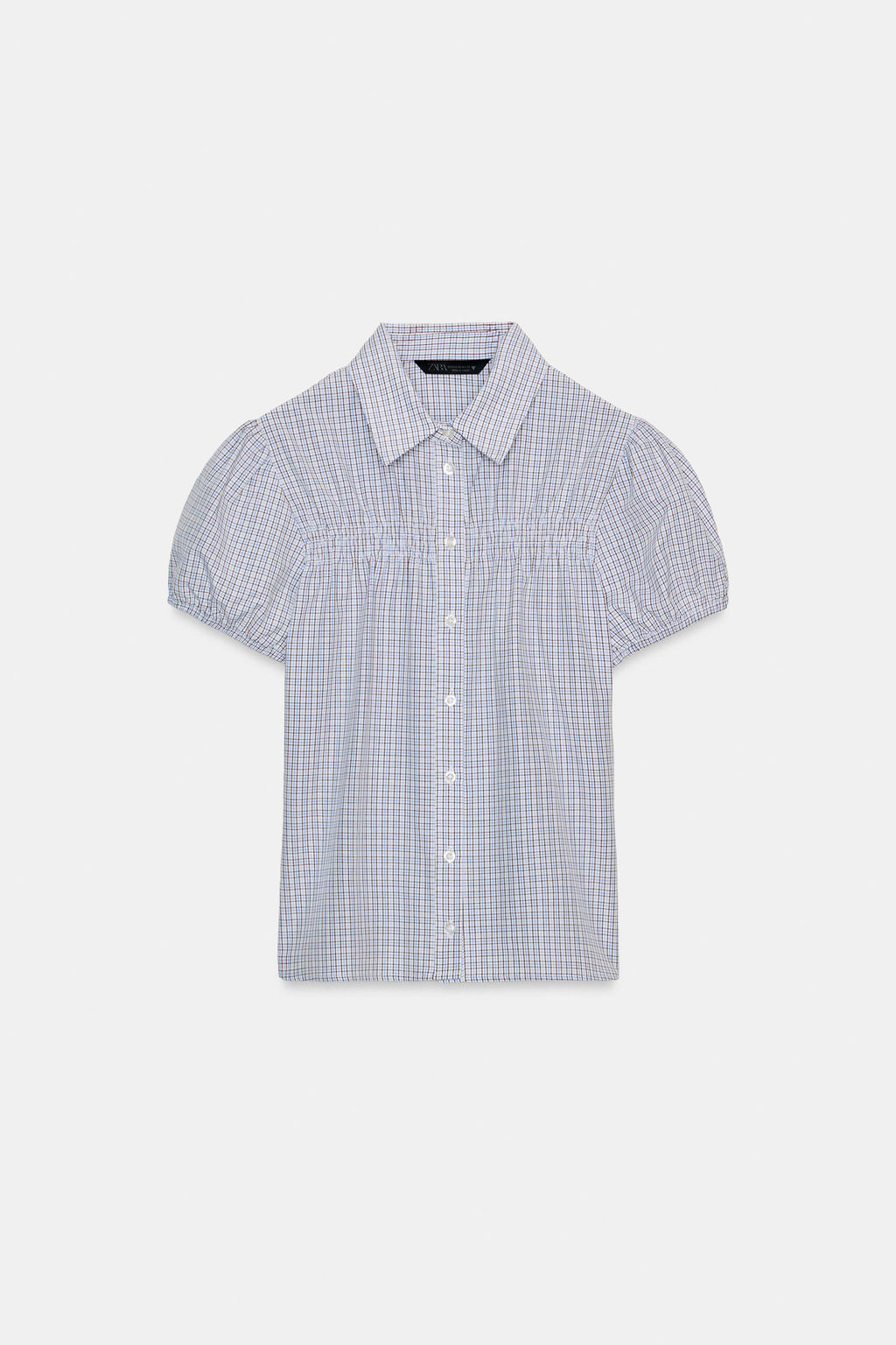 STRETCH POPLIN CHECK SHIRT - Zara фото 3