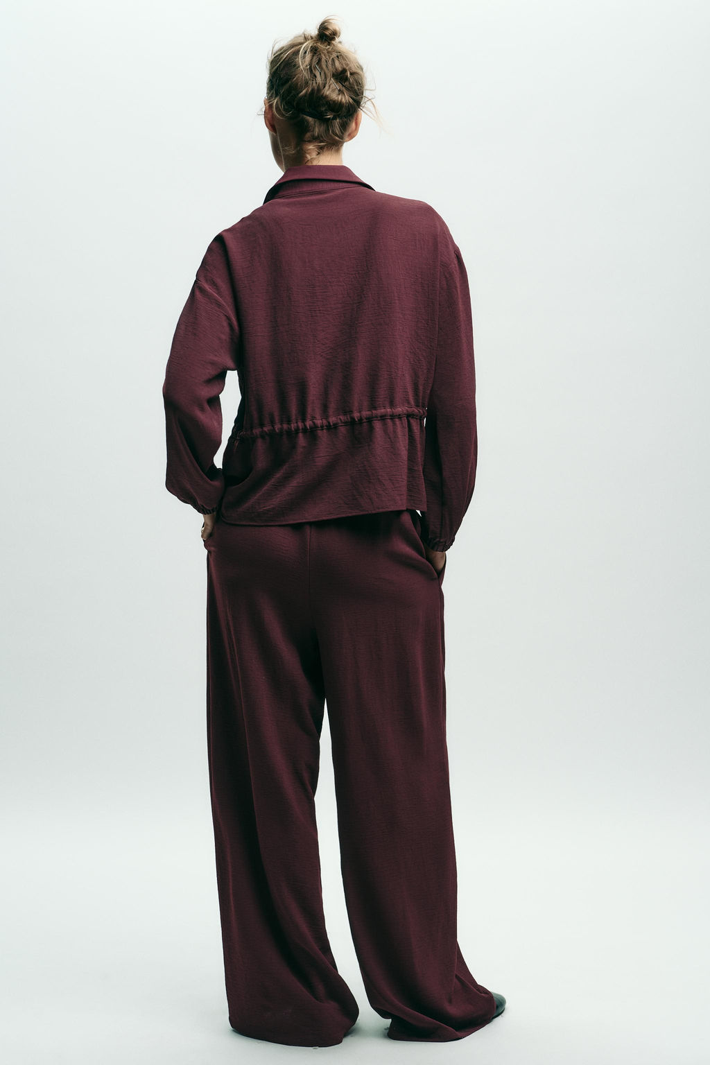 WIDE-LEG SEAM TROUSERS - Zara фото 13