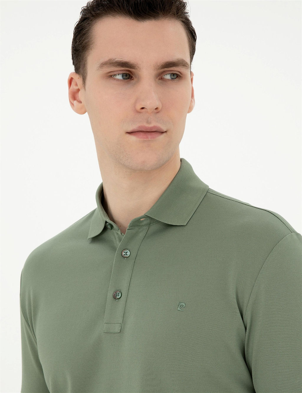 Haki Slim Fit Merserize Ti__rt - Pierre cardin фото 2