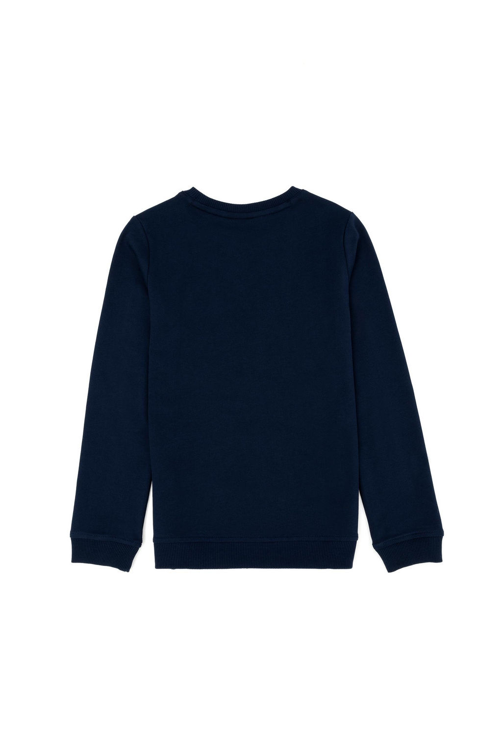 Erkek _ocuk Lacivert Basic Bisiklet Yaka Sweatshirt