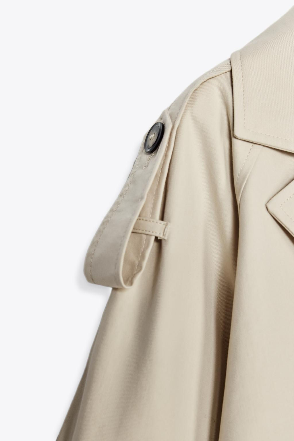 SHORT DOUBLE-BREASTED TRENCH COAT - Zara фото 8