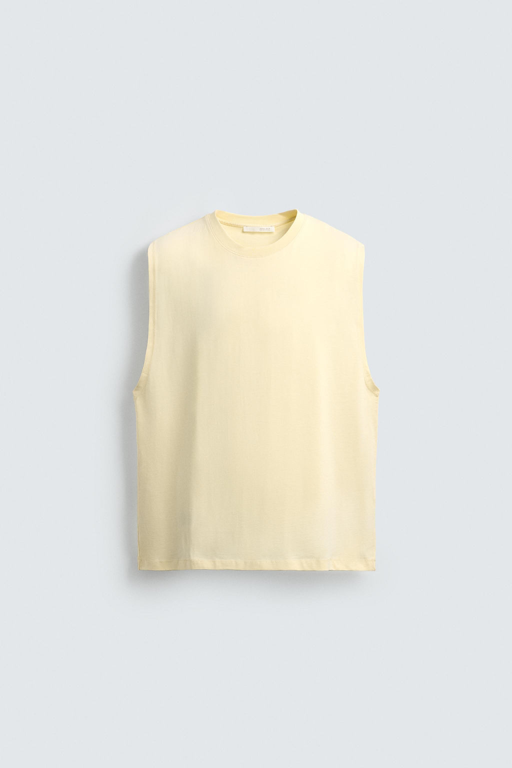 CAMISETA TANK LAVADA / Amarillo claro