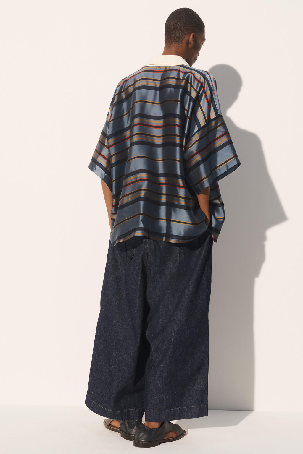 CAMISA POLO BOXY FIT CUPRO - SEDA / Marino - Zara фото 4