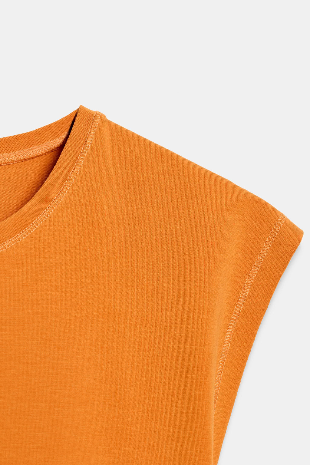 CAMISETA CON ALGOD?N / Naranja