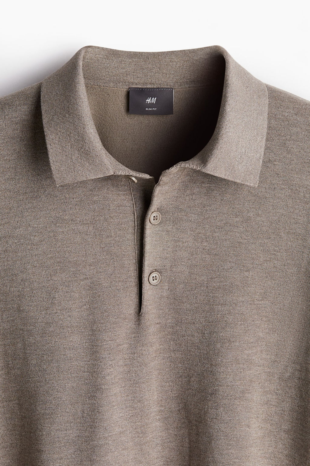 Polo de punto fino Slim Fit - H&m фото 6