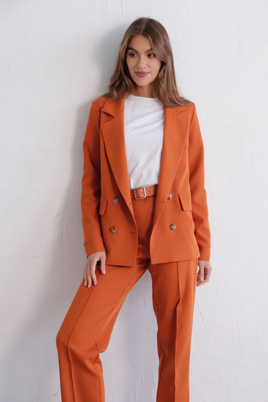 11728 Брюки со стрелками терракотовые - Martichelli фото 8