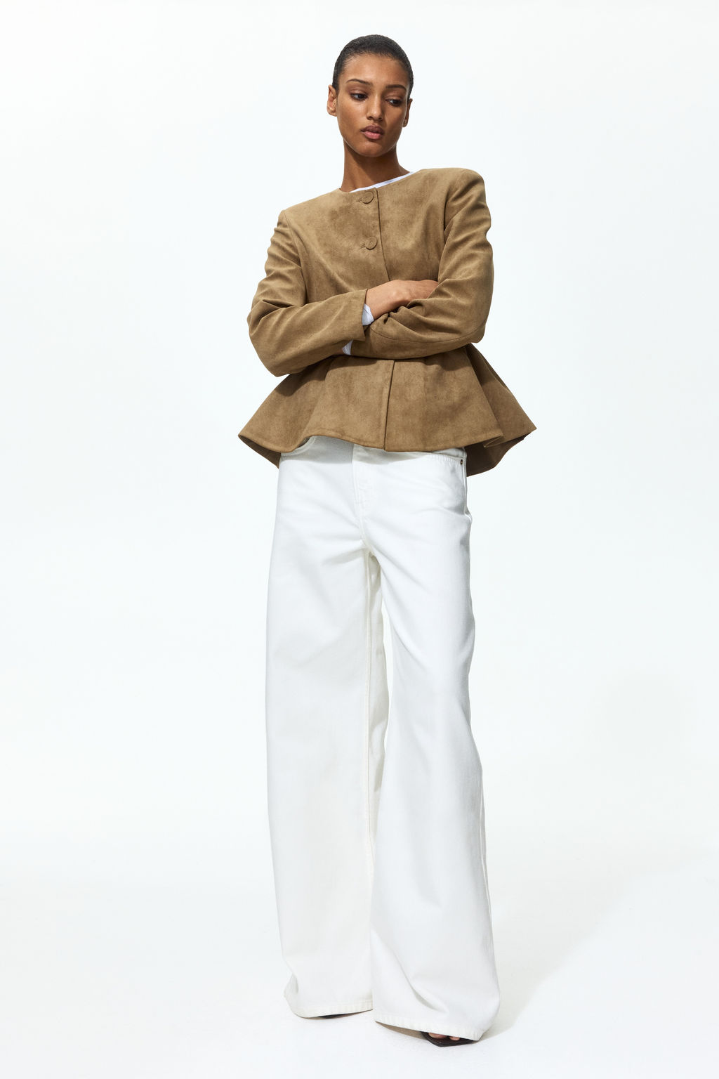 Collarless peplum jacket - H&m фото 2