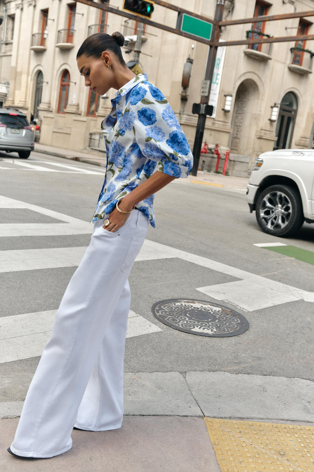 FLORAL PRINT POPLIN SHIRT - Zara фото 14