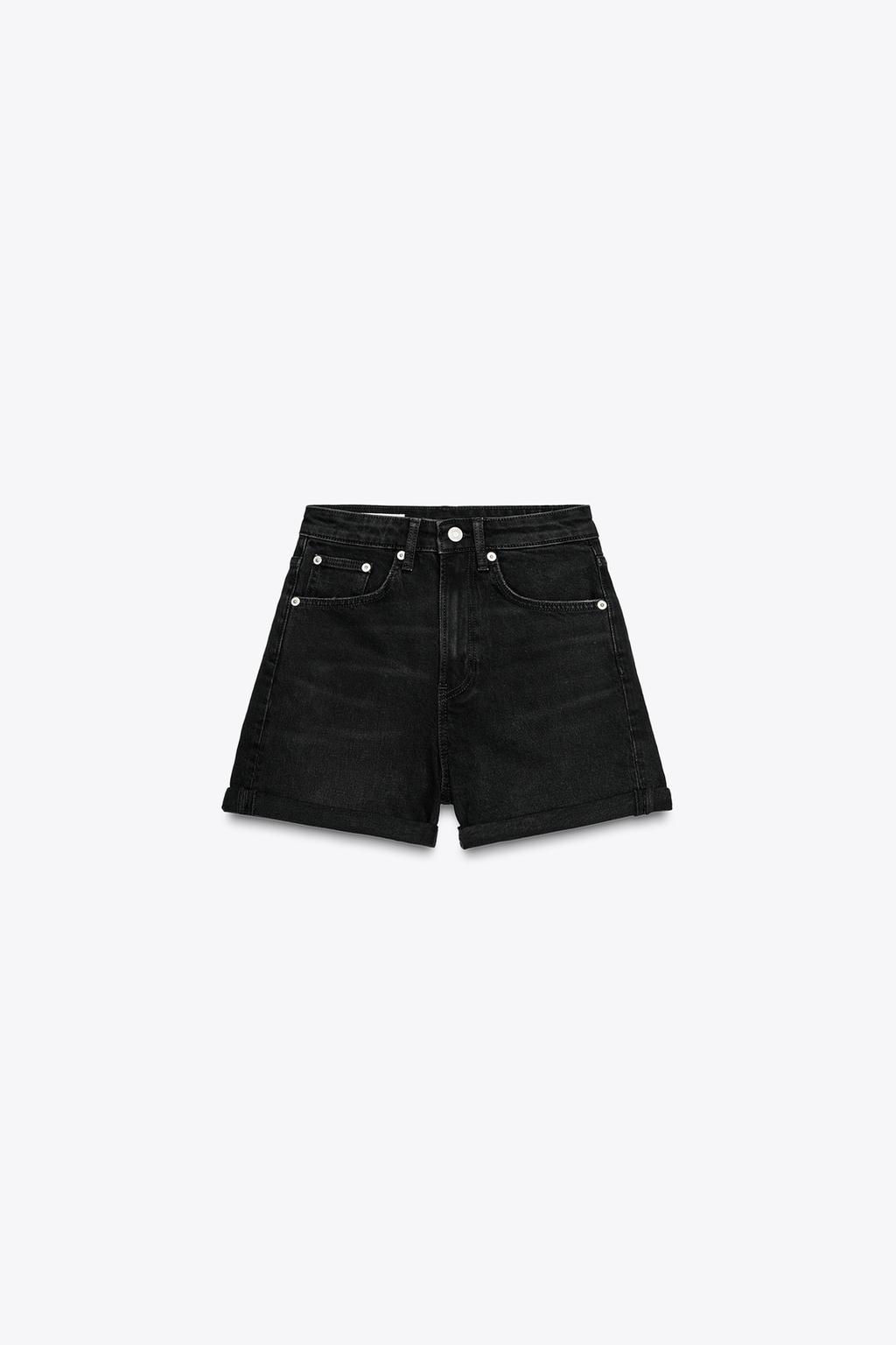 HIGH-WAIST MOM FIT TRF BERMUDA SHORTS - Zara фото 20