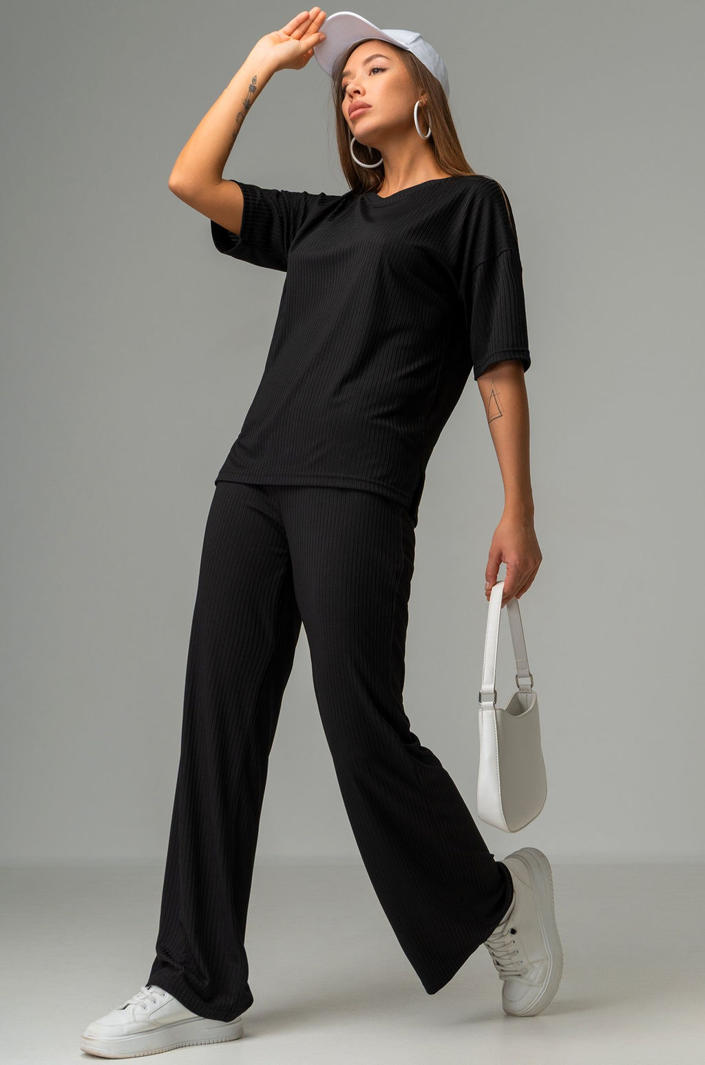 Женский летний костюм лапша с добавлением вискозы Happyfox