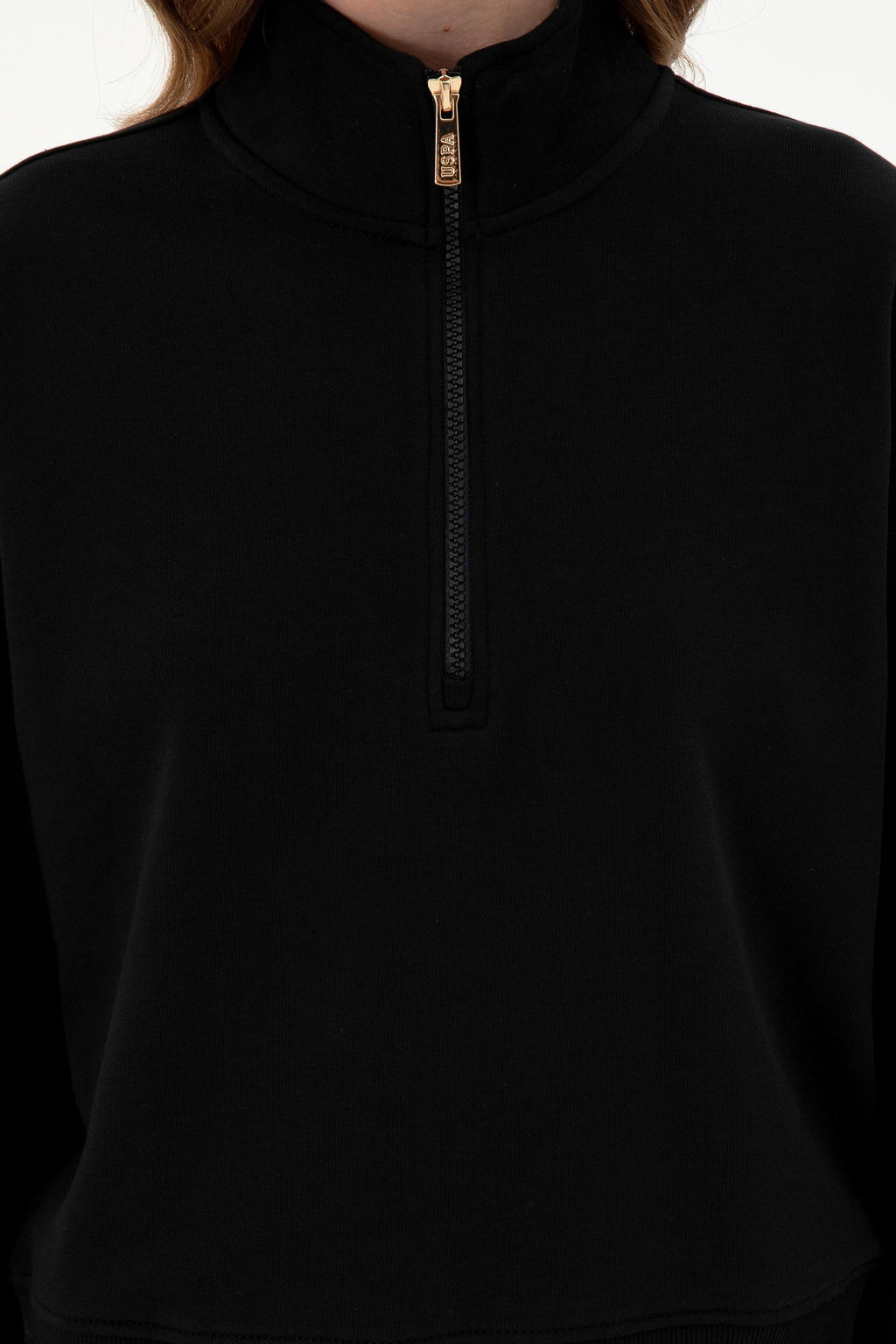 Женский черный свитшот Неожиданная скидка в корзине - U.s. polo assn фото 6