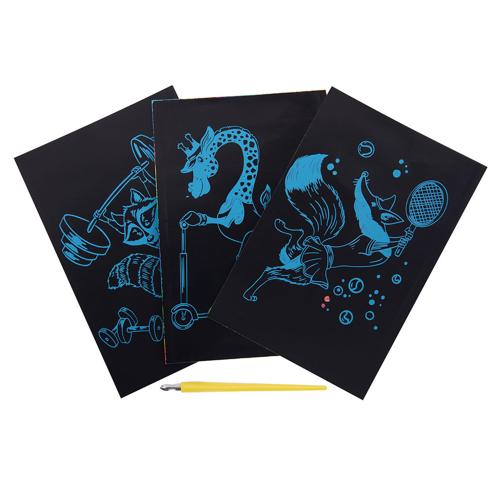 Hobbius GHPM-05 Набор для творчества Гравюра мини 10 x 15 см 1 х 3 шт Cпортсмены (мульти) фото 4