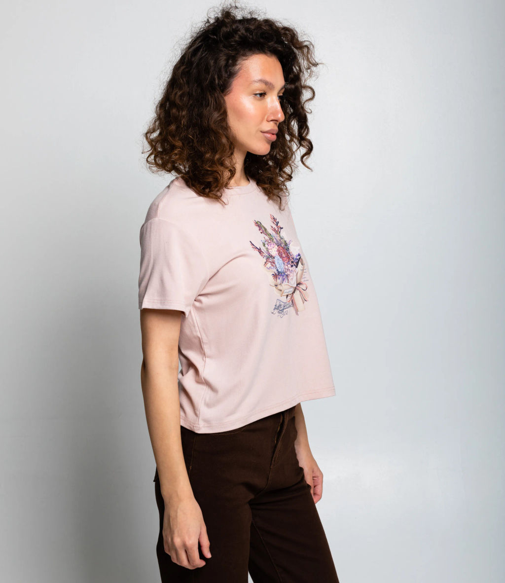 Футболка #КТ511 (5), пудровый - Dommod фото 2