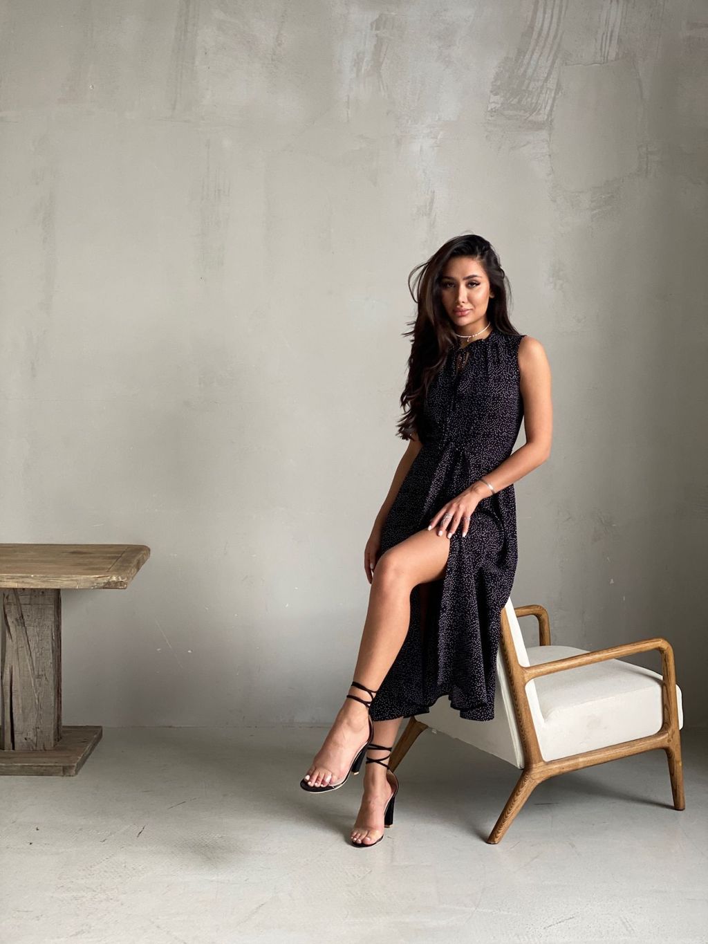 Платье, как из к/ф Красотка, чёрное в горошек - Martichelli фото 4