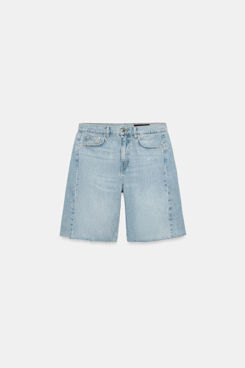 BERMUDA DENIM RELAXED TIRO MEDIO ZW COLLECTION / Azul lavado - Zara фото 5