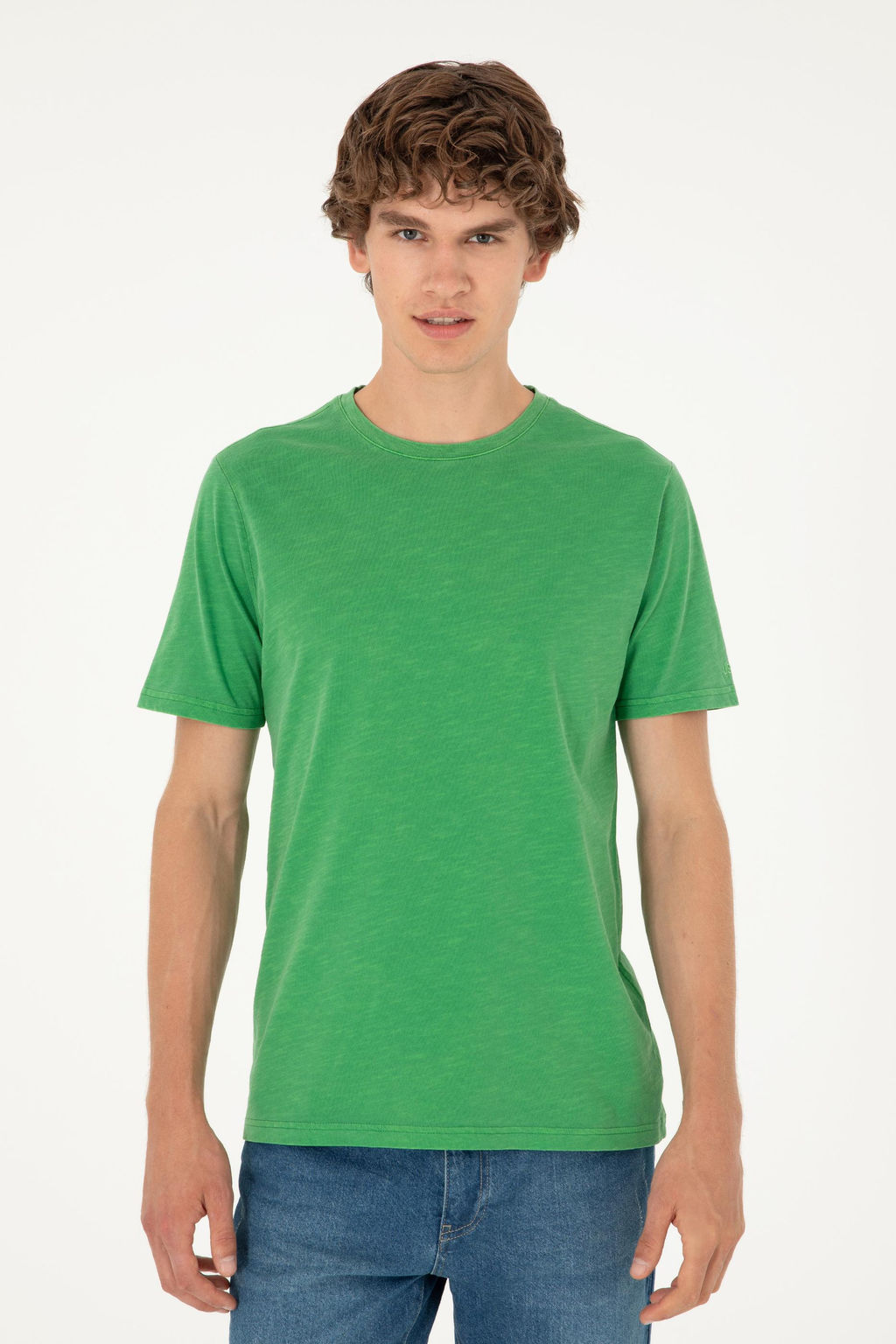 Мужская зеленая базовая футболка - U.s. polo assn фото 3