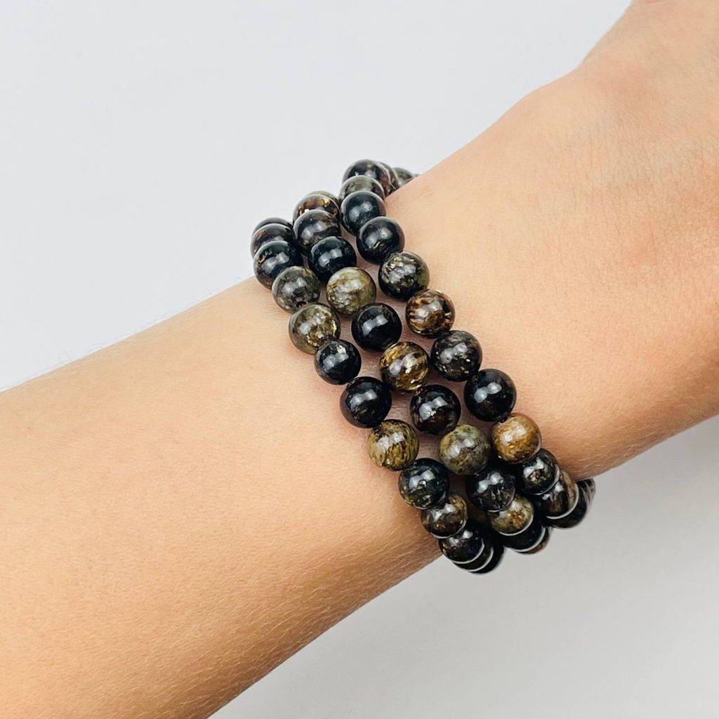 Бусины для украшений из камня Биотит (60 бусин)