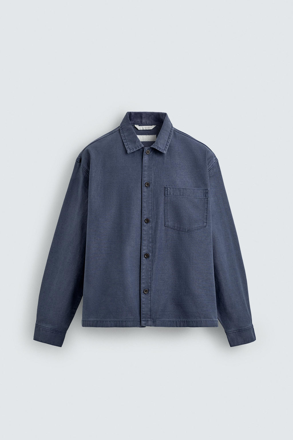BOXY FIT DENIM SHIRT - Zara фото 6