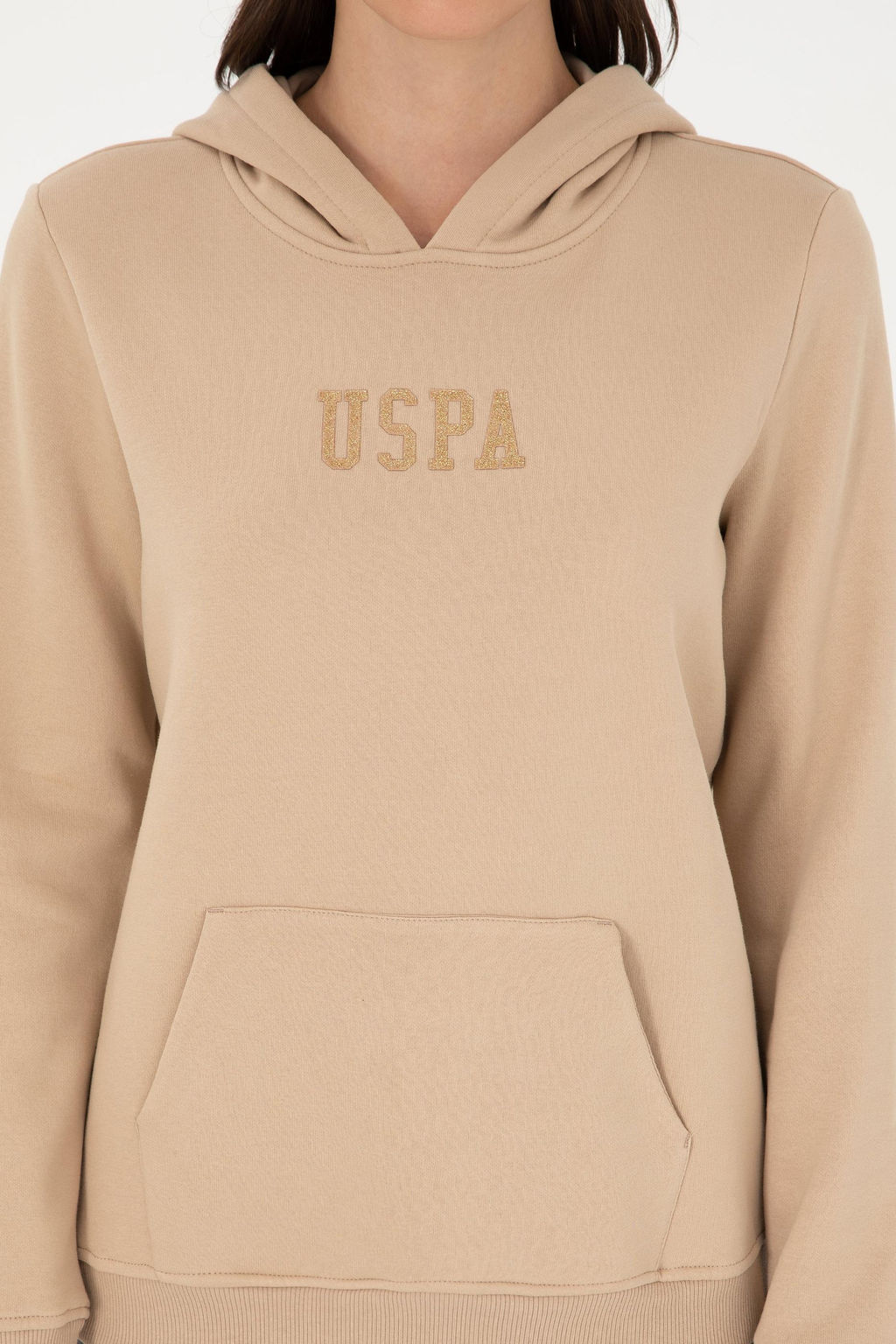 Женский базовый свитшот песочного цвета - U.s. polo assn фото 6