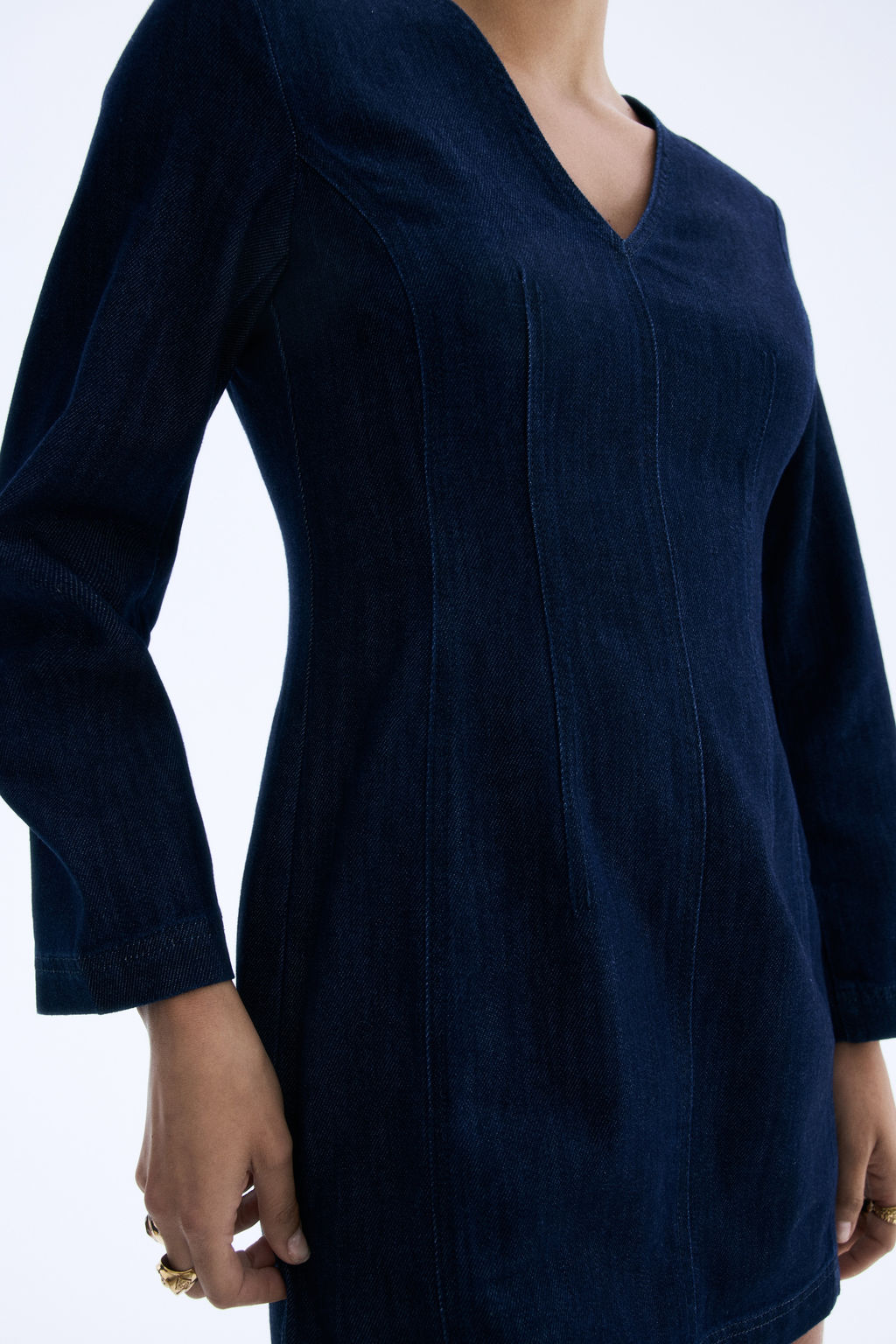 Vestido denim con escote en V - H&m фото 3