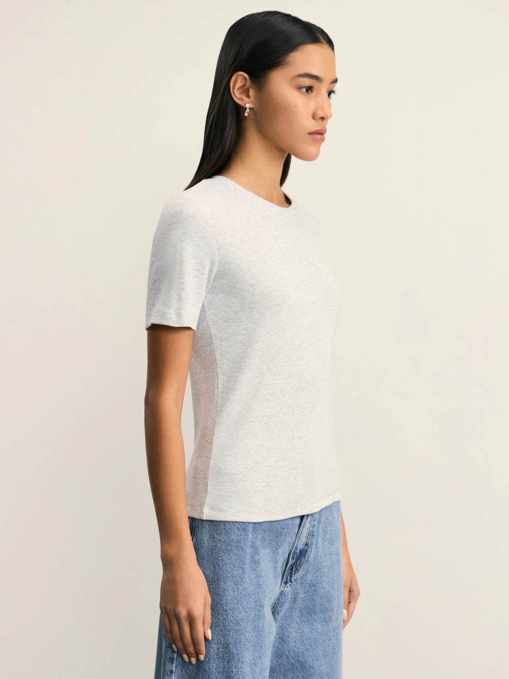 Базовая футболка в рубчик / Zarina  фото 4