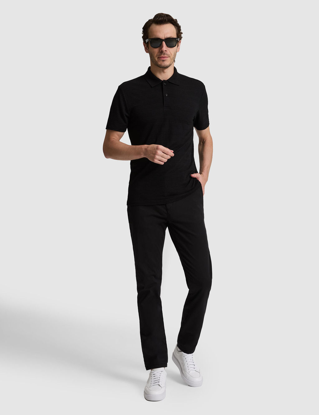 Siyah Slim Fit Polo Yaka T-shirt