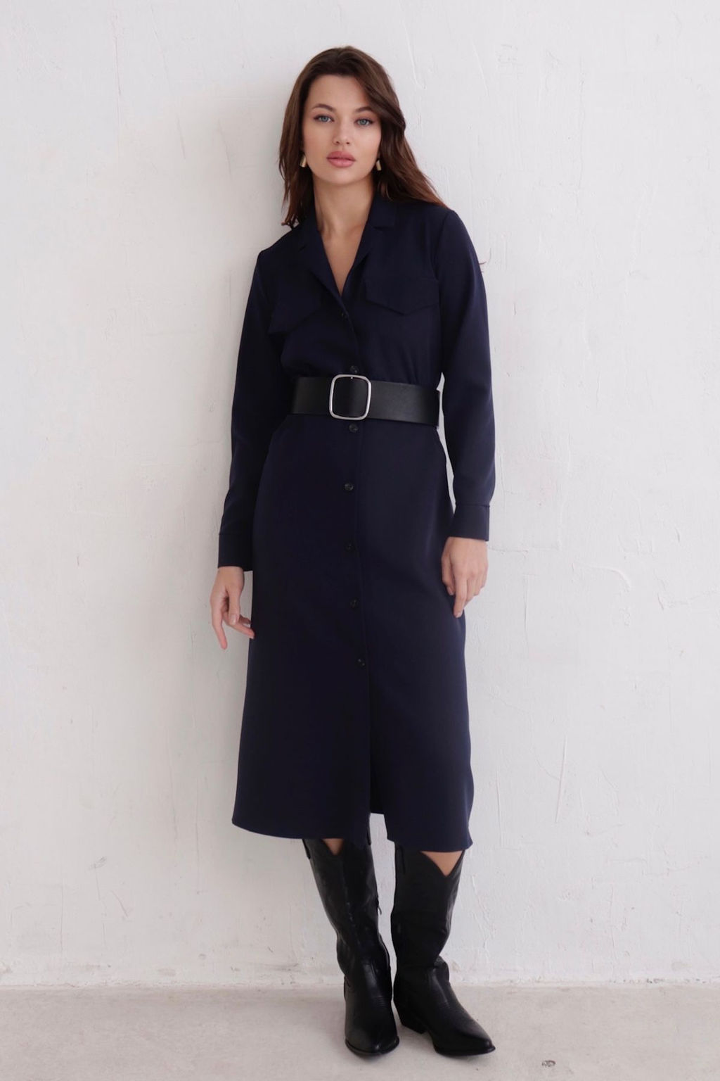 Платье-рубашка с английским воротником - Martichelli фото 303