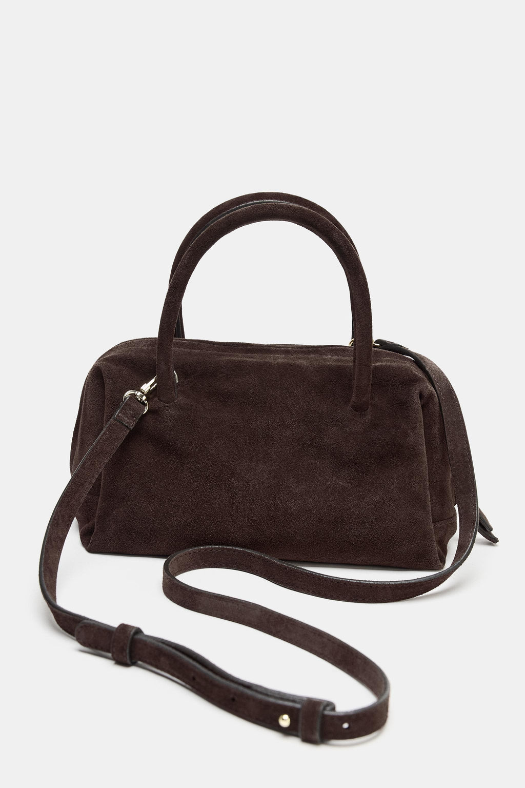 SPLIT SUEDE BOWLING BAG - Zara фото 10