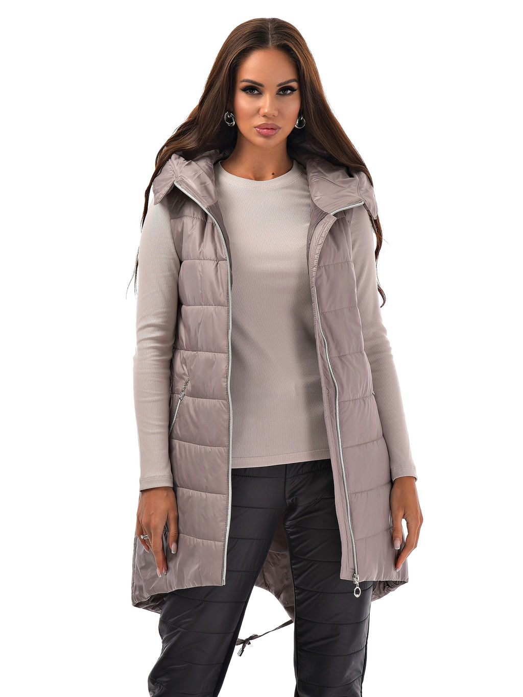 .Жилет из плащевки утепленный синтепон 150г - А+б коллекция фото 7