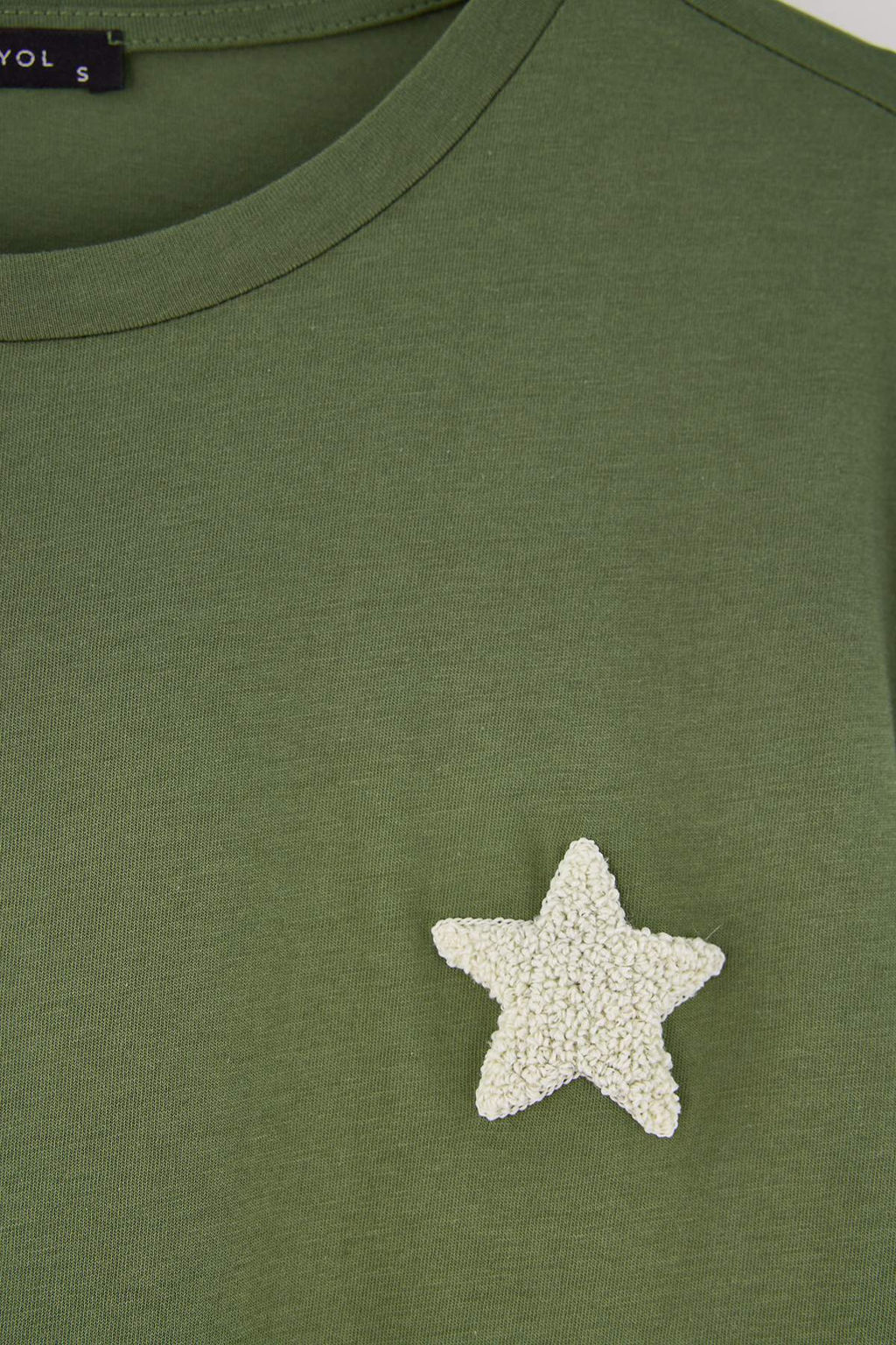 Haki %100 Pamuklu Y_ld_z Nak__l_ _rme Pijama Tak_m_ THMAW26PT00012 - Trendyolmilla фото 2