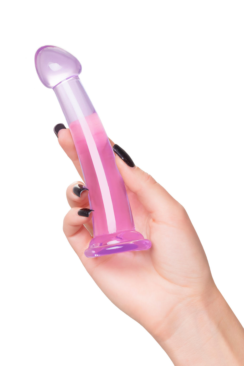 Нереалистичный фаллоимитатор TOYFA Basic Jelly Dildo S, TPE, фиолетовый, 15,5 см