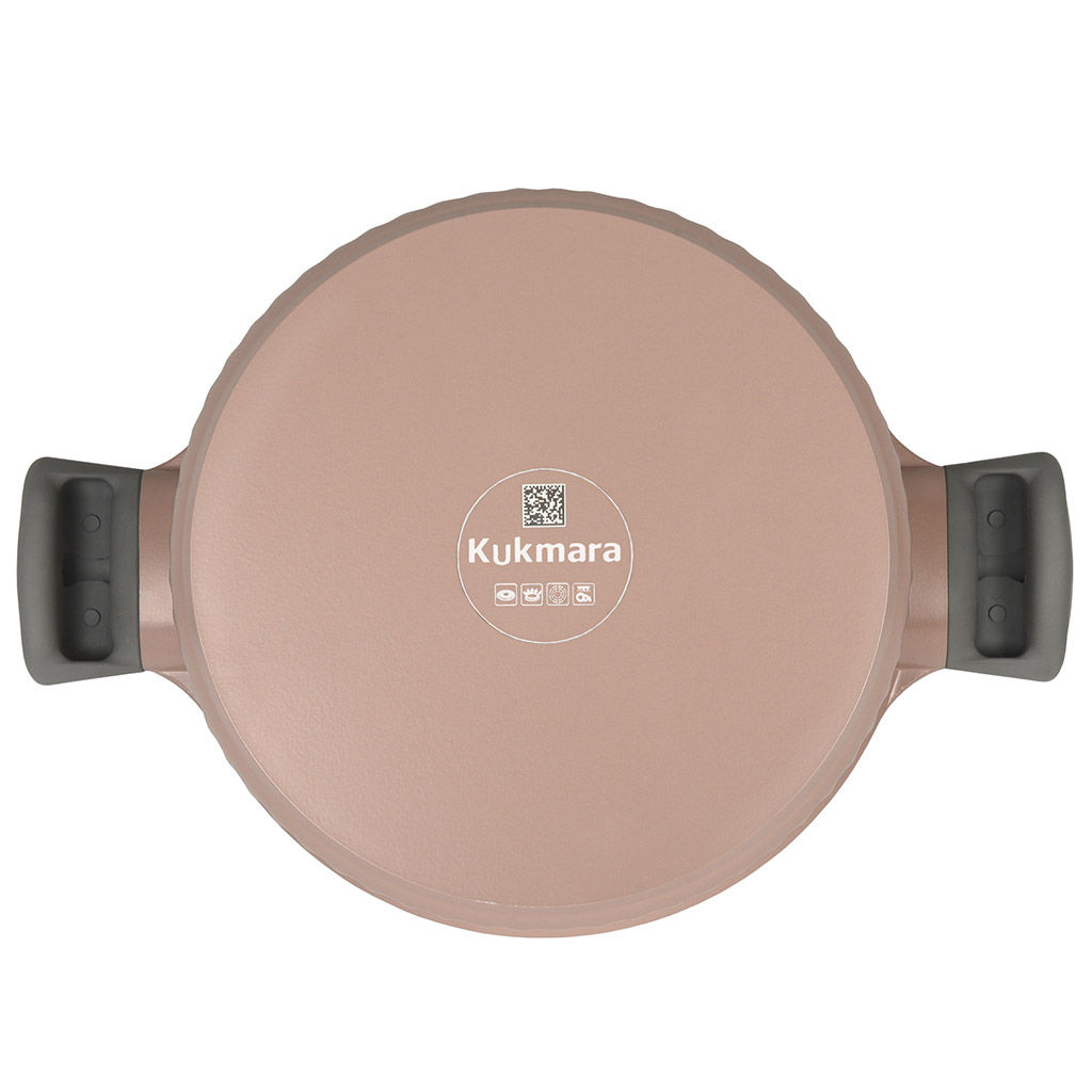 Stella Кастрюля с тефлоновым покрытием 5,2л, д25,5см, h14,5см, s0,32см, дно д20см, s0,4см, литая, стеклянная жаропрочная крышка, капучино (cappuccino) (Россия) - Домашняя мода фото 4