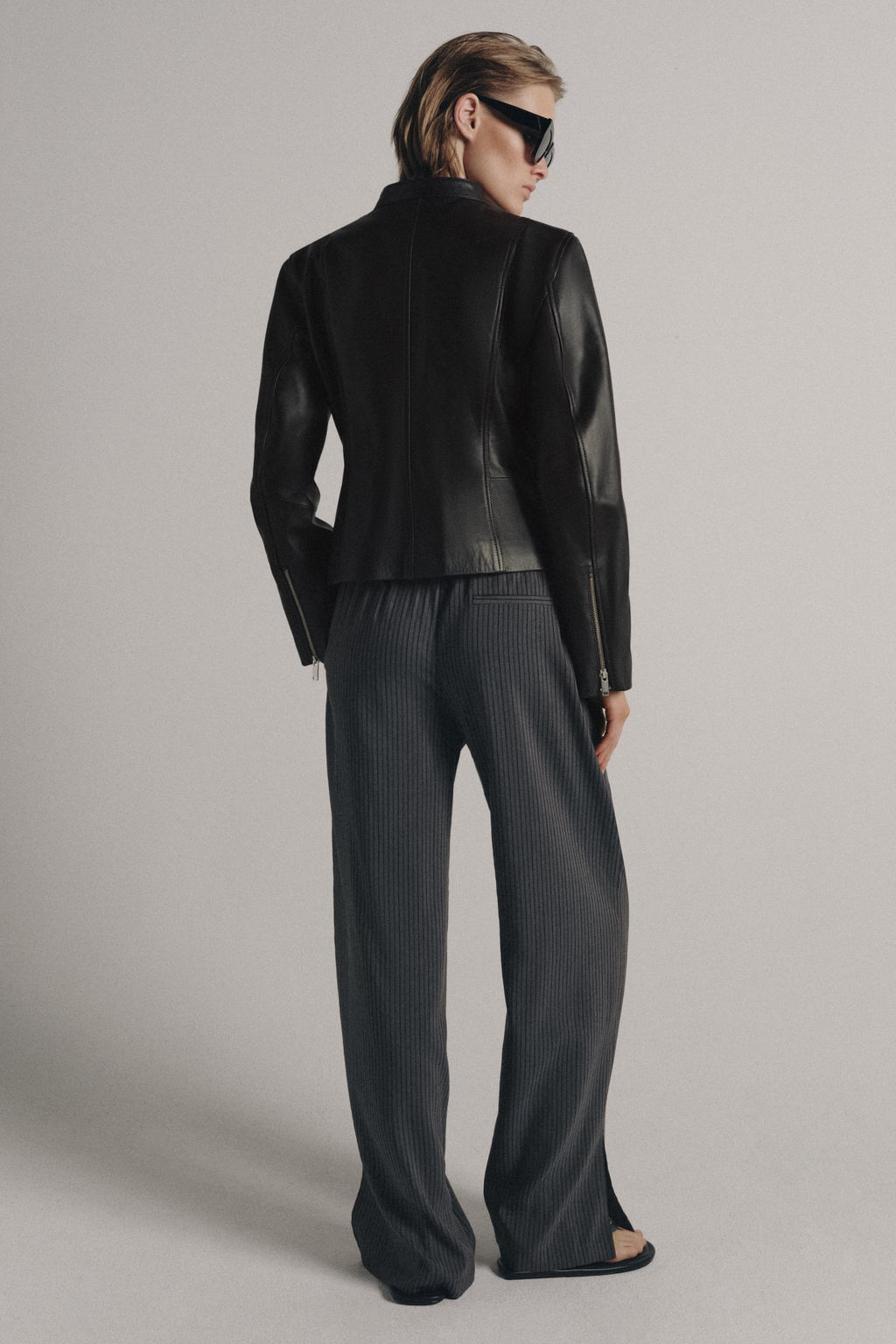CHAQUETA PIEL 100% ZW COLLECTION LIMITED EDITION / Marr?n oscuro - Zara фото 12