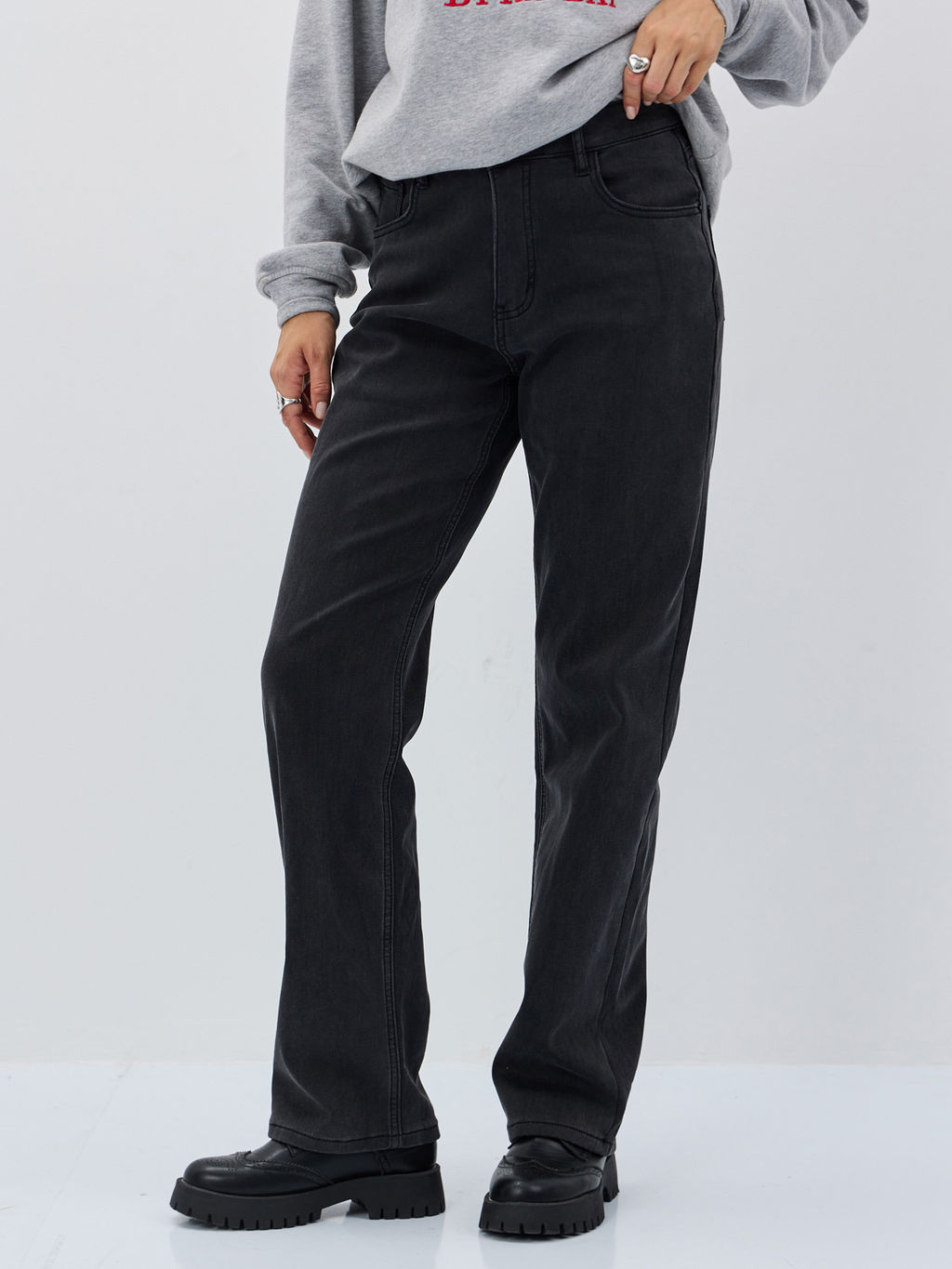 Утепленные Женские Джинсы Прямые