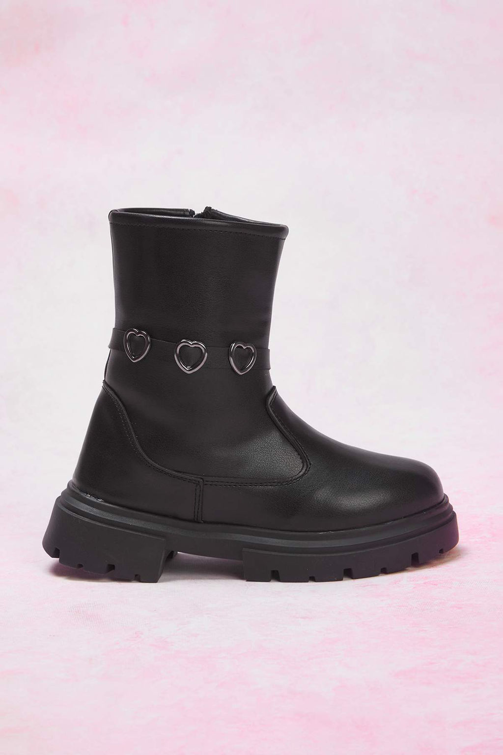 Siyah Kalp Tokal? Fermuarl? Buyuk K?z Cocuk Kids Bot
TAKAW26BO00012 - Trendyolmilla фото 7