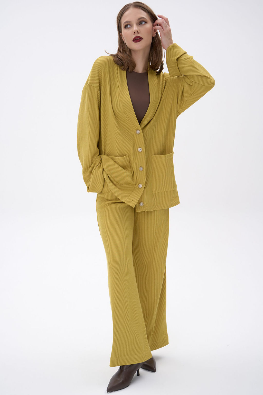 Кардиган Эмили (горчичный) - Эльза фото 17
