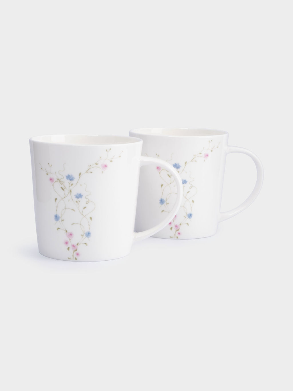 Кружка, 450 мл, 2 шт, фарфор F, белая, Цветы, Gentle garden - Anna lafarg фото 3